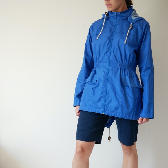 Blue Light Shell Windbreaker Rain Jacket Women's L - Picture 1 of 5